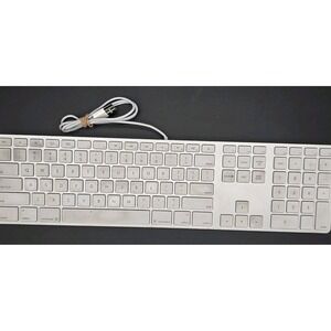 Apple‎ Mac Wired Keyboard "OK" Condition, USB A Plug & Play A1243 -TESTED - A8